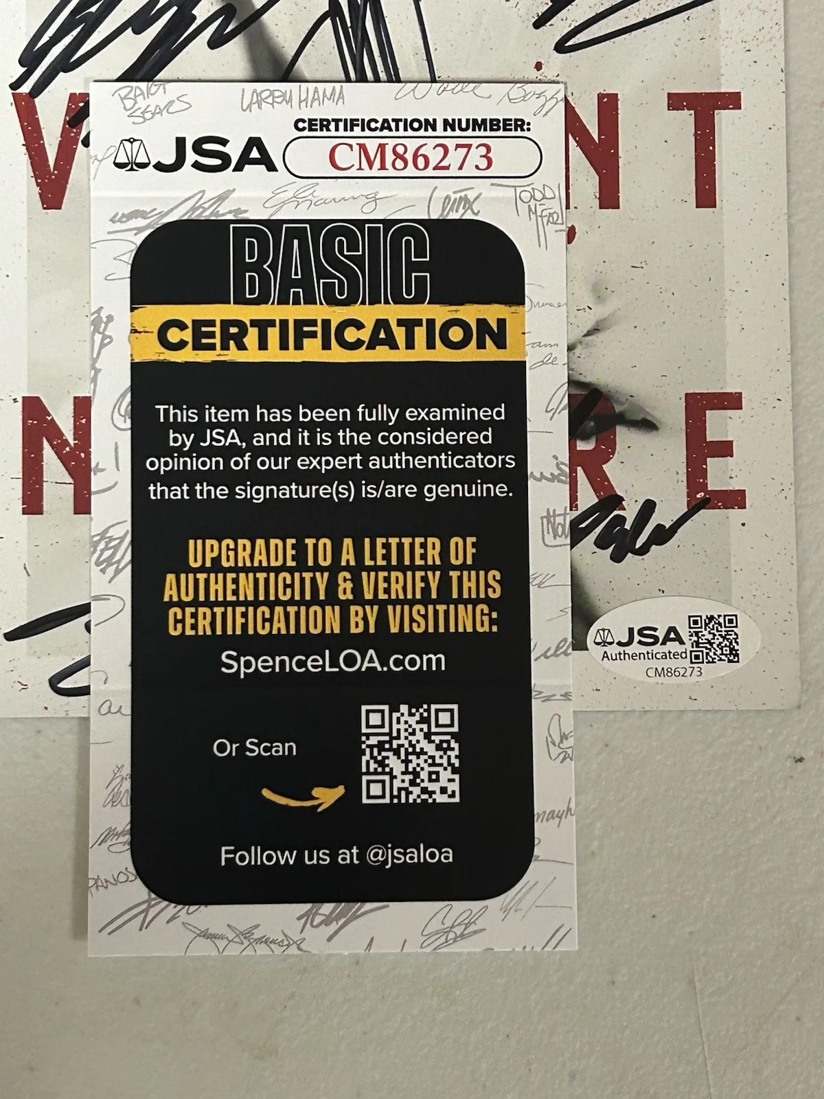 I PREVAIL AUTOGRAPHED SIGNED VIOLENT NATURE CD COVER WITH JSA COA # CM86273, image 2