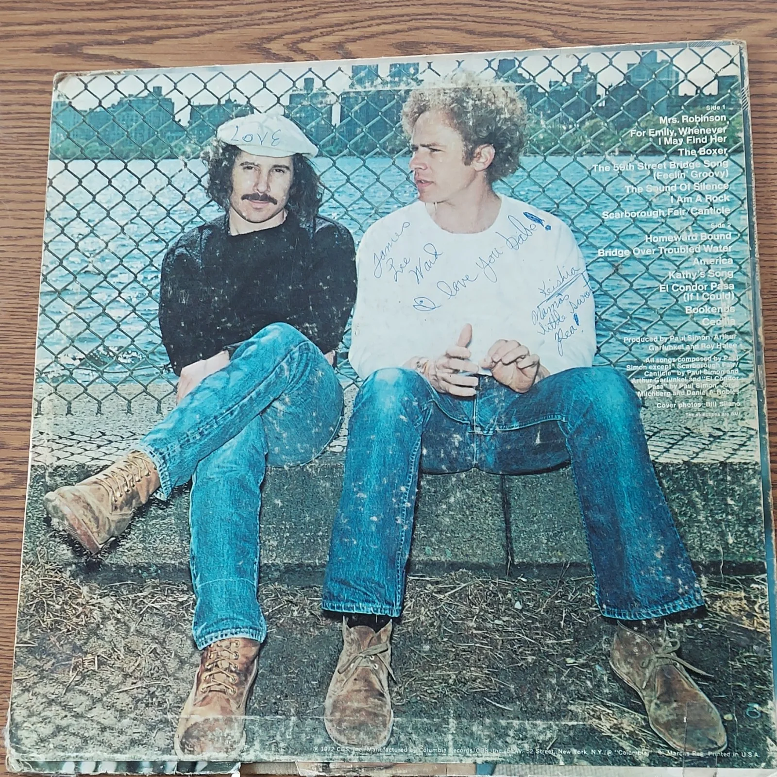 Simon & Garfunkel Greatest Hits Original Autographed Vinyl Record Music Industry, изображение 2