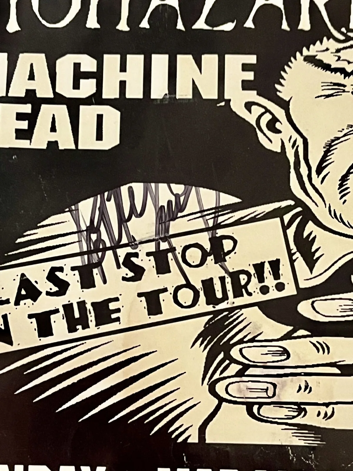 Signed KERRY KING 1995 Slayer Biohazard Machine Head Tour Phoenix Last Show Mesa, изображение 2