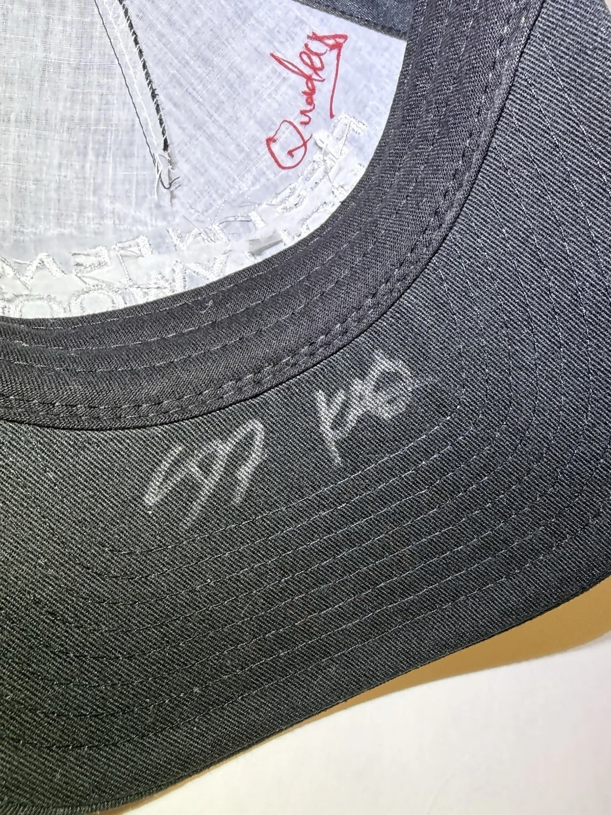 TRIPLE SIGNED DOMINIC FIKE + KEVIN ABSTRACT + QUADECA BLUSH HAT GEEZER AUTOGRAPH, image 3