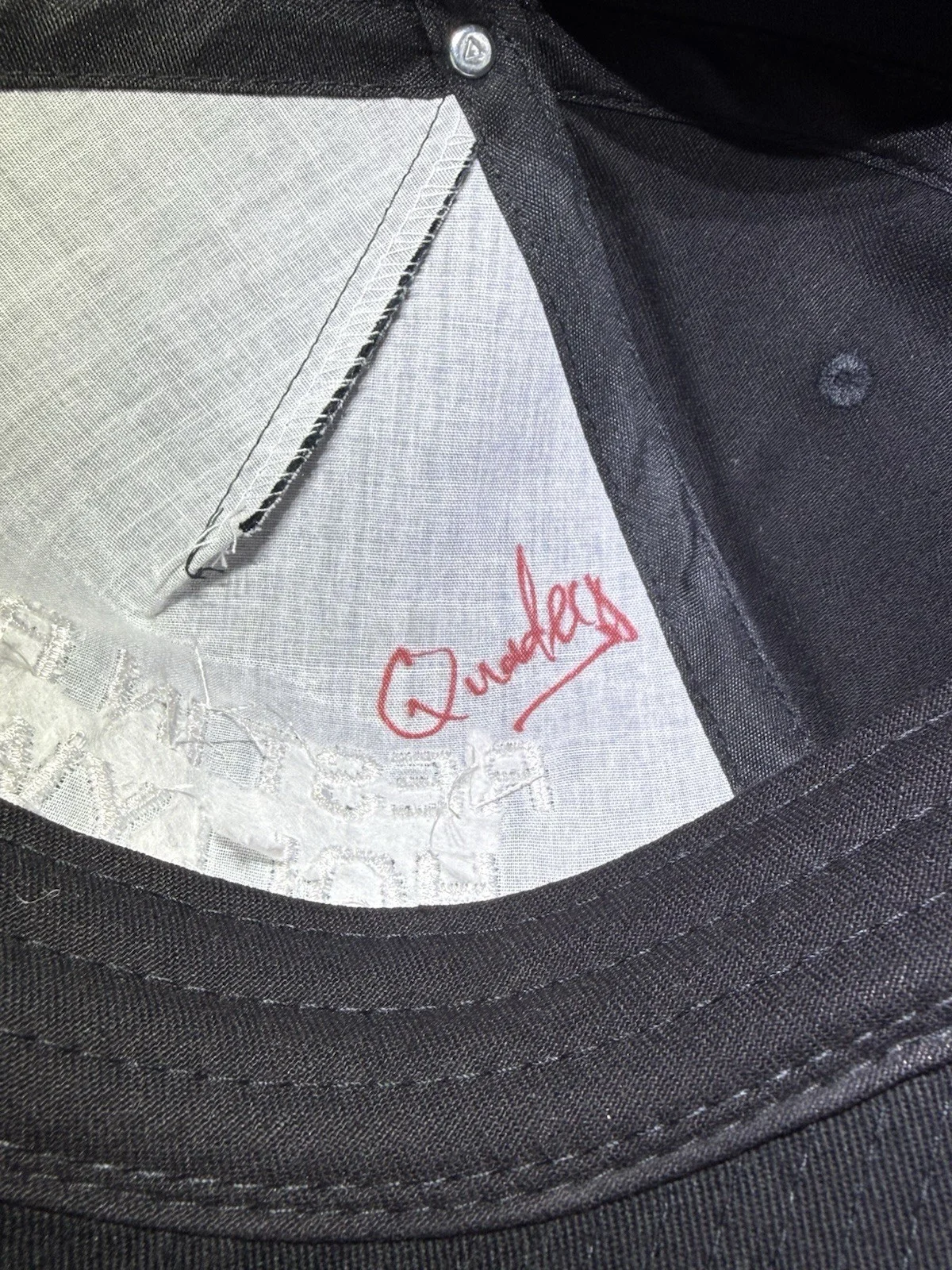 TRIPLE SIGNED DOMINIC FIKE + KEVIN ABSTRACT + QUADECA BLUSH HAT GEEZER AUTOGRAPH, image 4