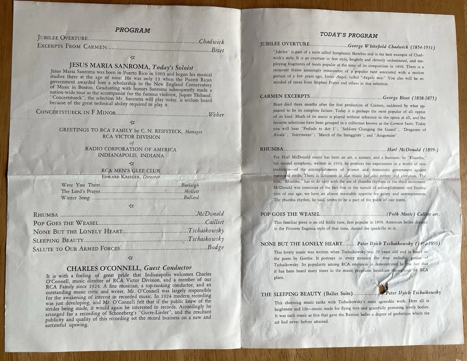 Puerto Rican Pianist Jesus Maria Sanroma Autographed Program, image 5