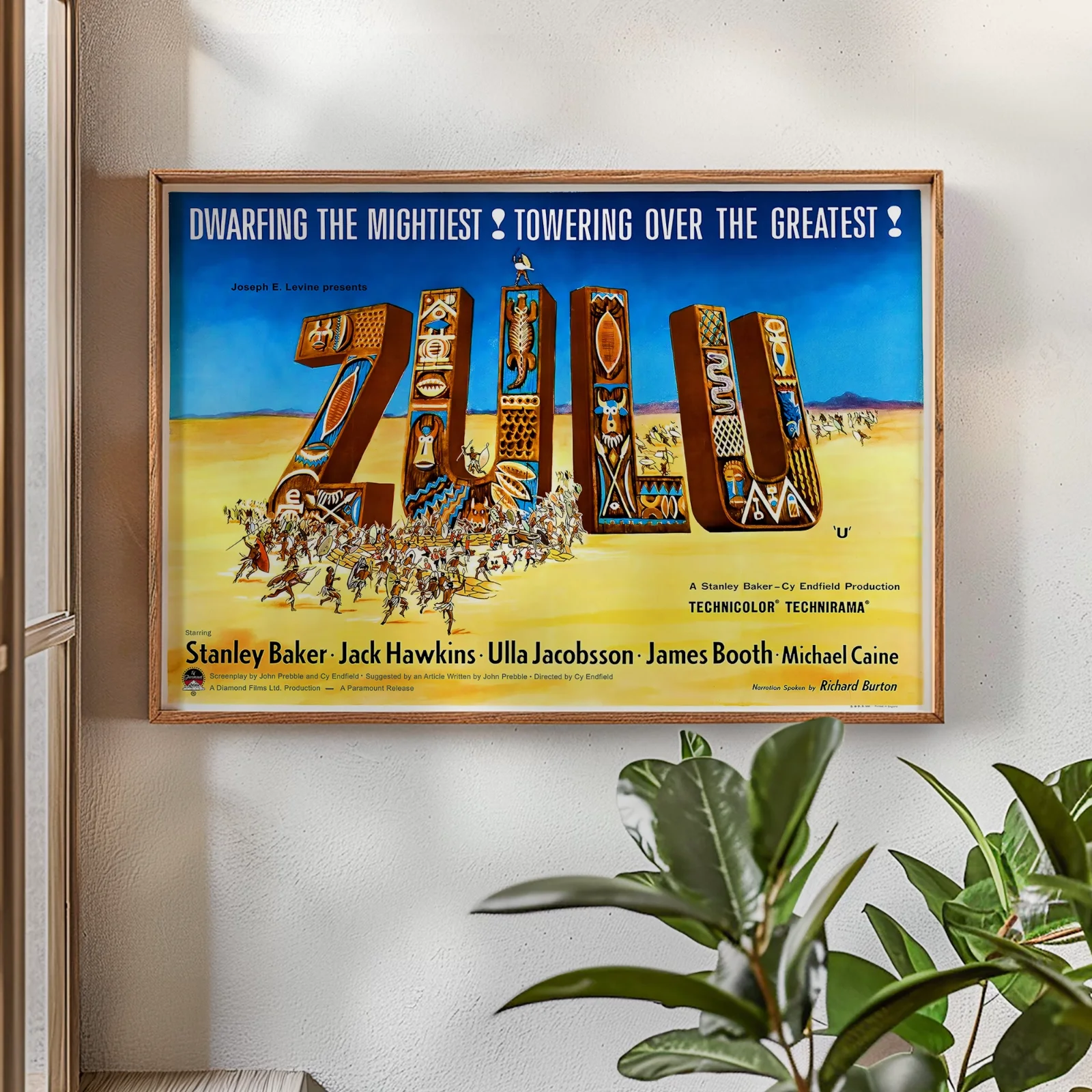 Zulu - 1964 War Action Adventure Film Restored 30" x 40" UK Quad Poster, изображение 2