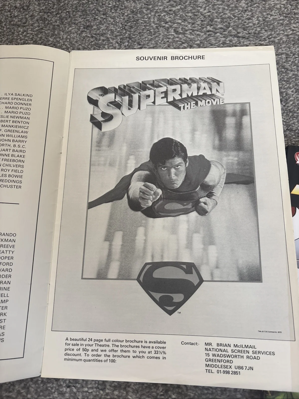 Superman The Movie Exhibitor’s Campaign Book. Origional London Print, изображение 5