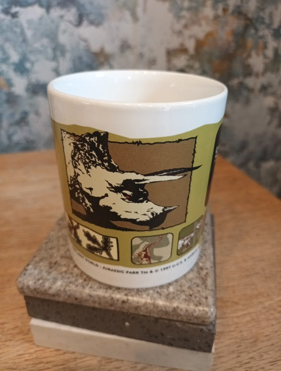 1997 Vintage Jurassic Park the Lost World Mug Tetley Tea, Retro Coffee Cup, изображение 3