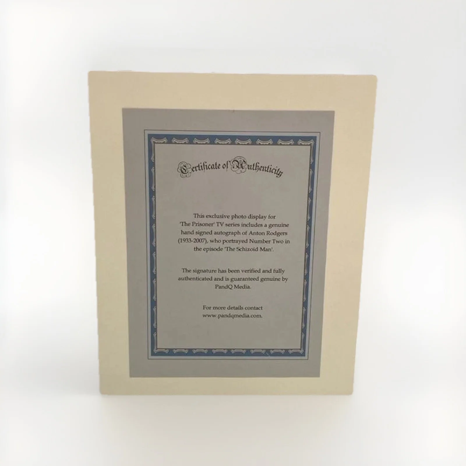 Anton Rodgers Signed Photo Display The Prisoner Number Two Schizoid Man COA, изображение 4