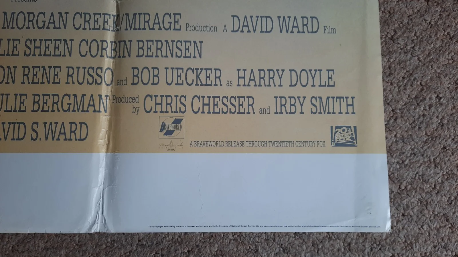 Major League 1989 ORIGINAL Poster UK Quad 30x40" 1980s charlie sheen, изображение 5