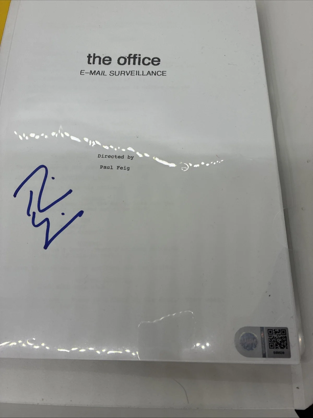 RAINN WILSON — RAINN WILSON SIGNED AUTOGRAPH THE OFFICE FULL SCRIPT SWAU DWIGHT SCHRUTE, image 2