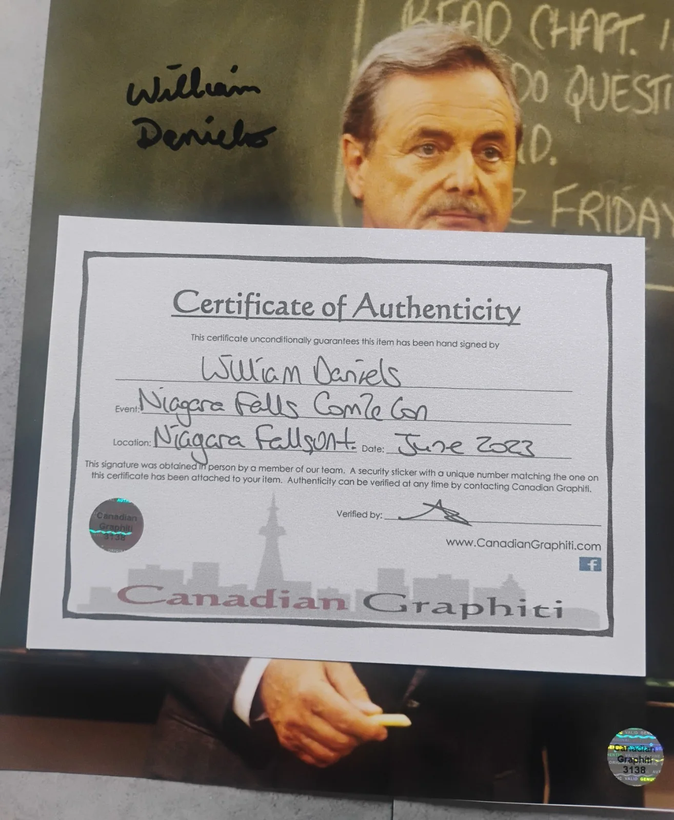 William Daniels Hand Signed Autograph 8x10 Photo COA Mr Feeny NO US TARIFFS, изображение 4
