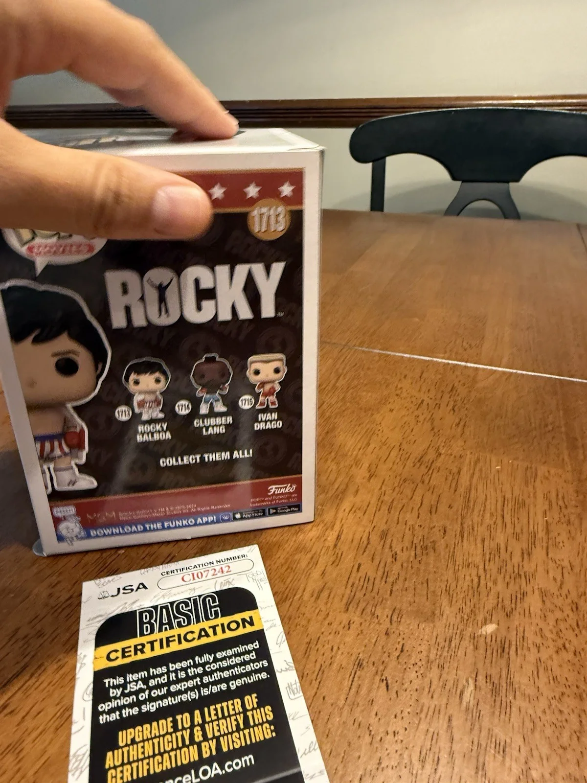 Bill Conti — Bill Conti Signed Funko Pop! 1177 Pop Autograph Rocky Balboa JSA COA, image 3