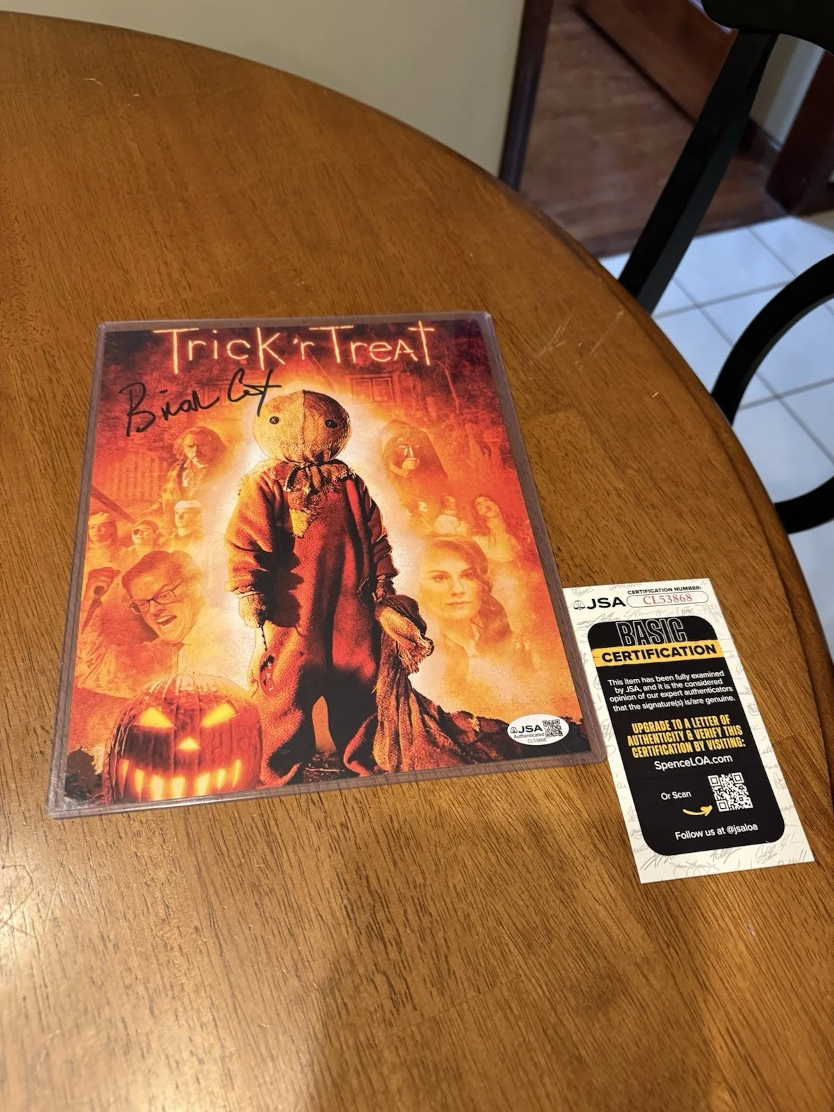 Brian Cox — Brian Cox Rare Autographed Signed Trick R Treat 8x10 photo JSA #4