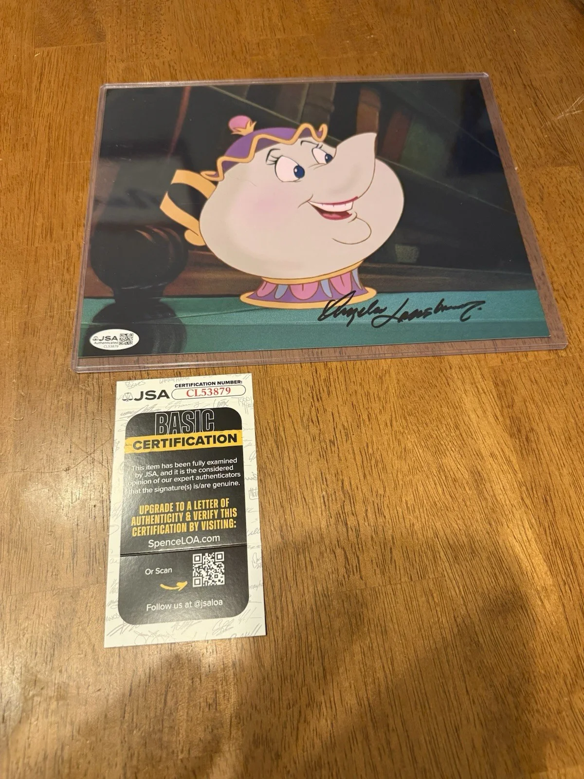 Angela Lansbury — Angela Lansbury Beauty And The Beast Miss Potts Authentic Signed 8x10 Photo JSA