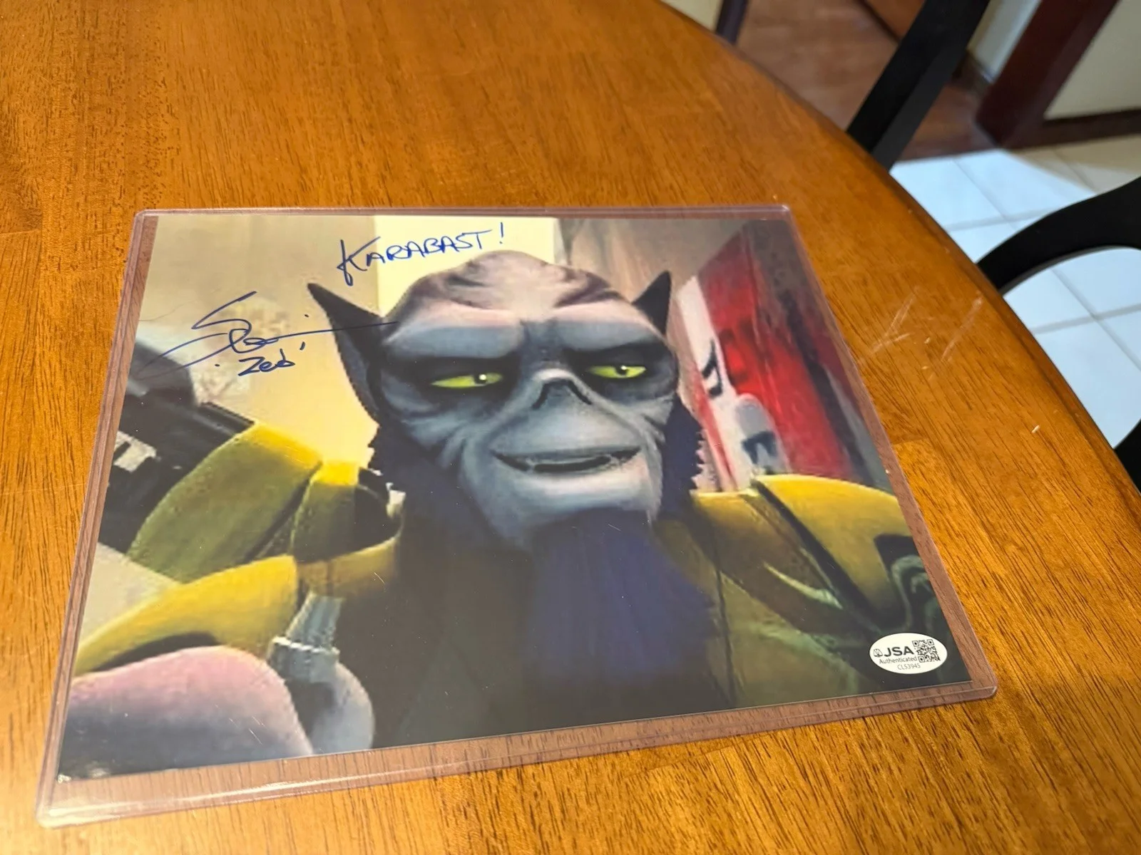 STEVE BLUM SIGNED 8x10 PHOTO ZEB ORRELIOS STAR WARS REBELS JSA COA Authenticated, изображение 3