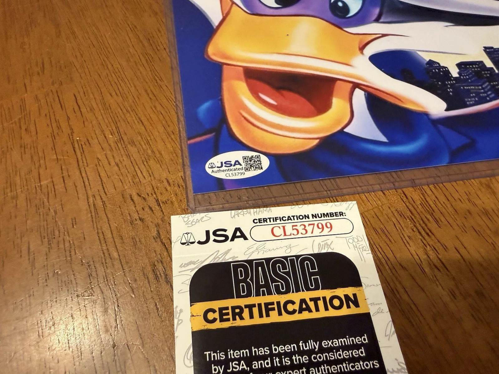 tad stones — Tad Stones Signed 8"x10" Photo Darkwing Duck JSA Certified, изображение 2