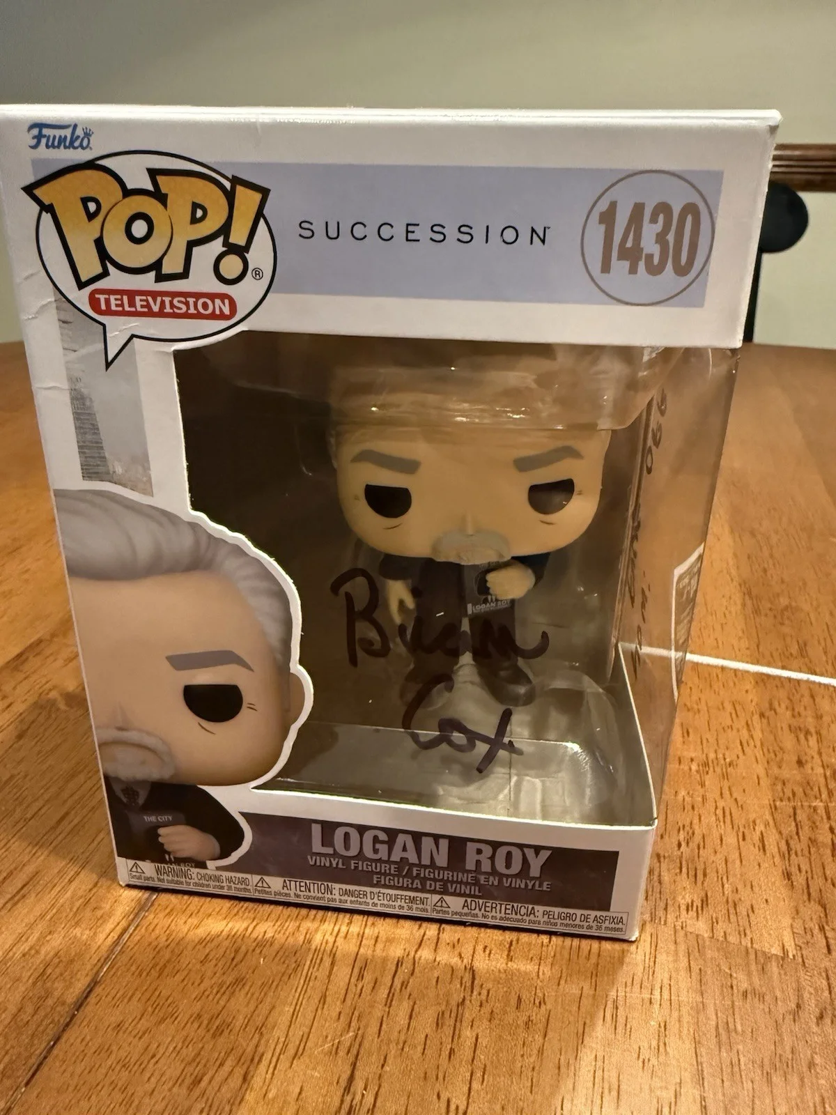 Brian Cox — Signed Funko Pop #1430 - Succession - Logan Roy - Brian Cox + COA JSA, изображение 2