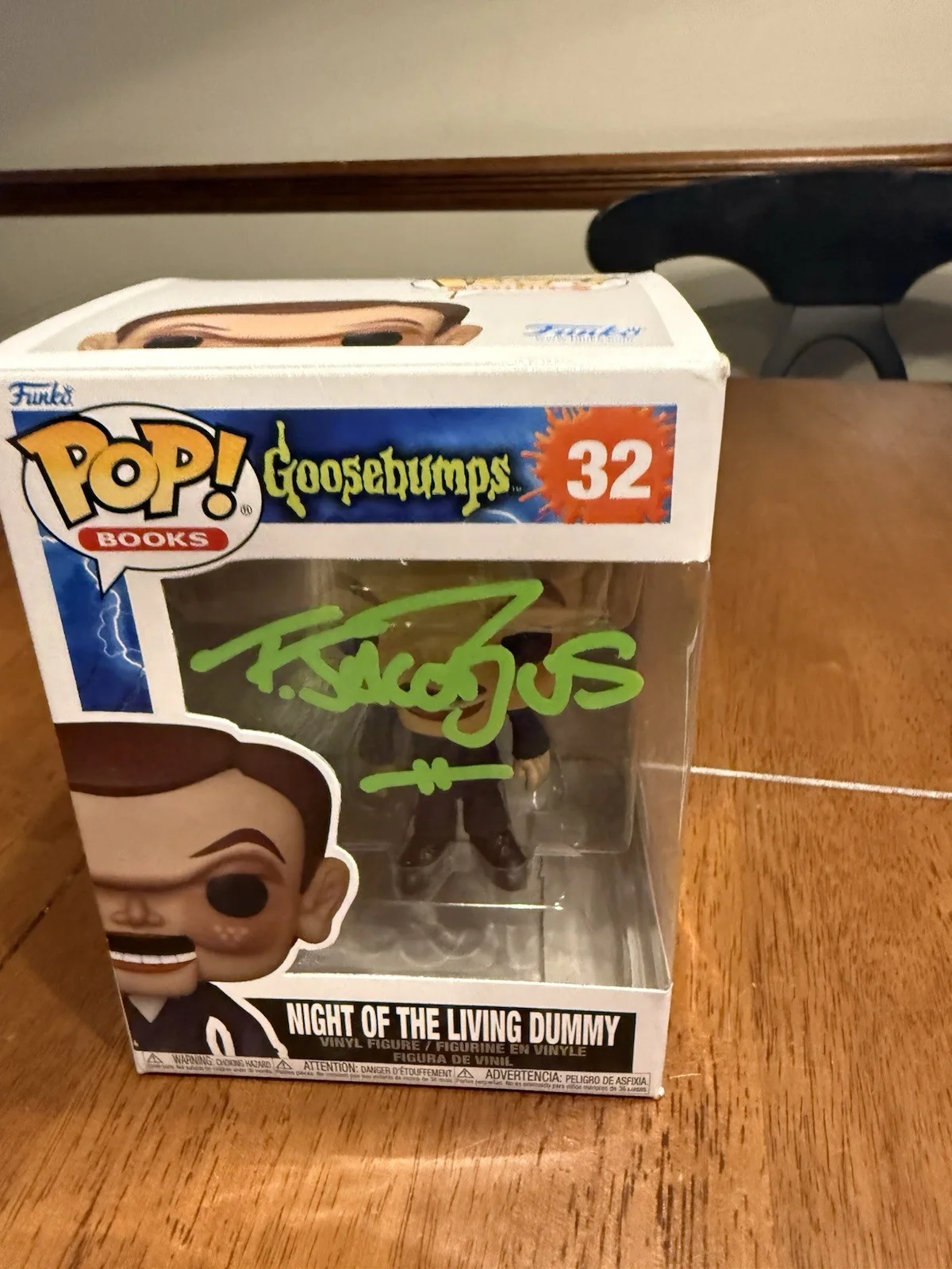 TIM JACOBUS — TIM JACOBUS SIGNED The Living Dummy POP FUNKO GOOSEBUMPS JSA COA CK28002, изображение 2