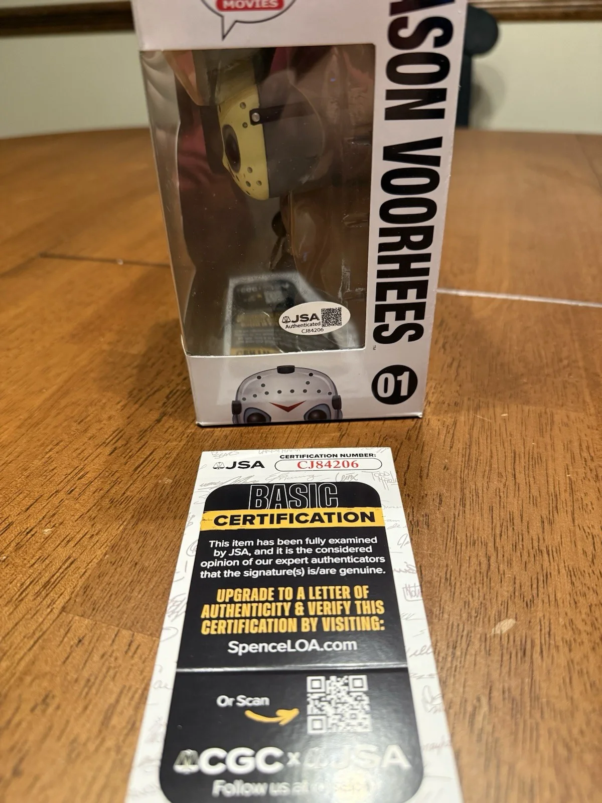 SEAN CUNNINGHAM — SEAN CUNNINGHAM HAND SIGNED AUTOGRAPH FRIDAY THE 13TH FUNKO POP JSA CJ84206, изображение 3