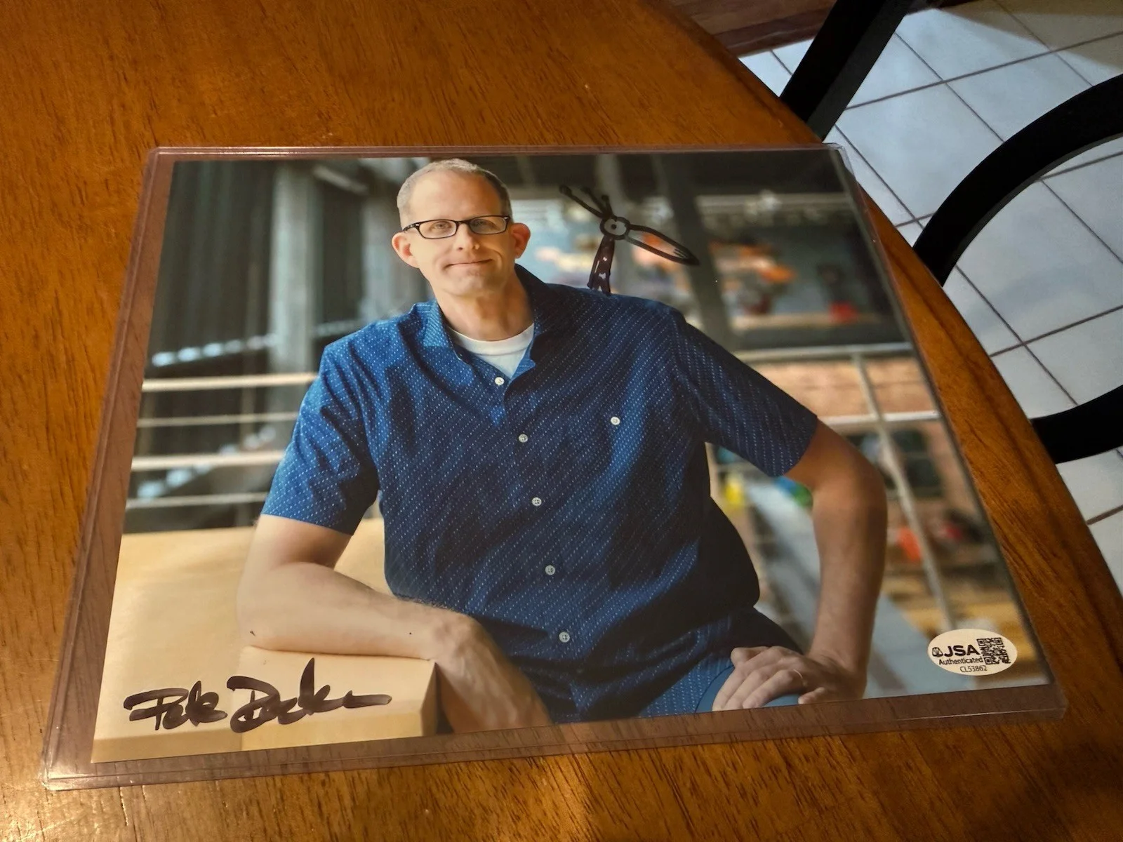 Pete Doctor — Peter Doctor Signed 8x10 Disney Pixar Photo JSA Drawing Authenticated, image 3