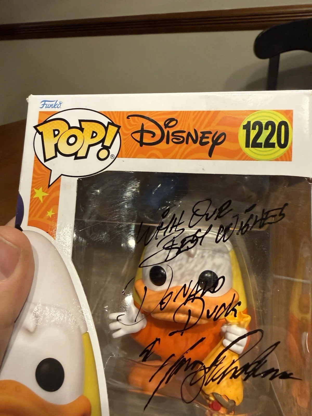 Tony Anselmo — Tony Anselmo Signed Disney Halloween 1220 Donald Duck Funko POP! JSA- CK28036, image 3