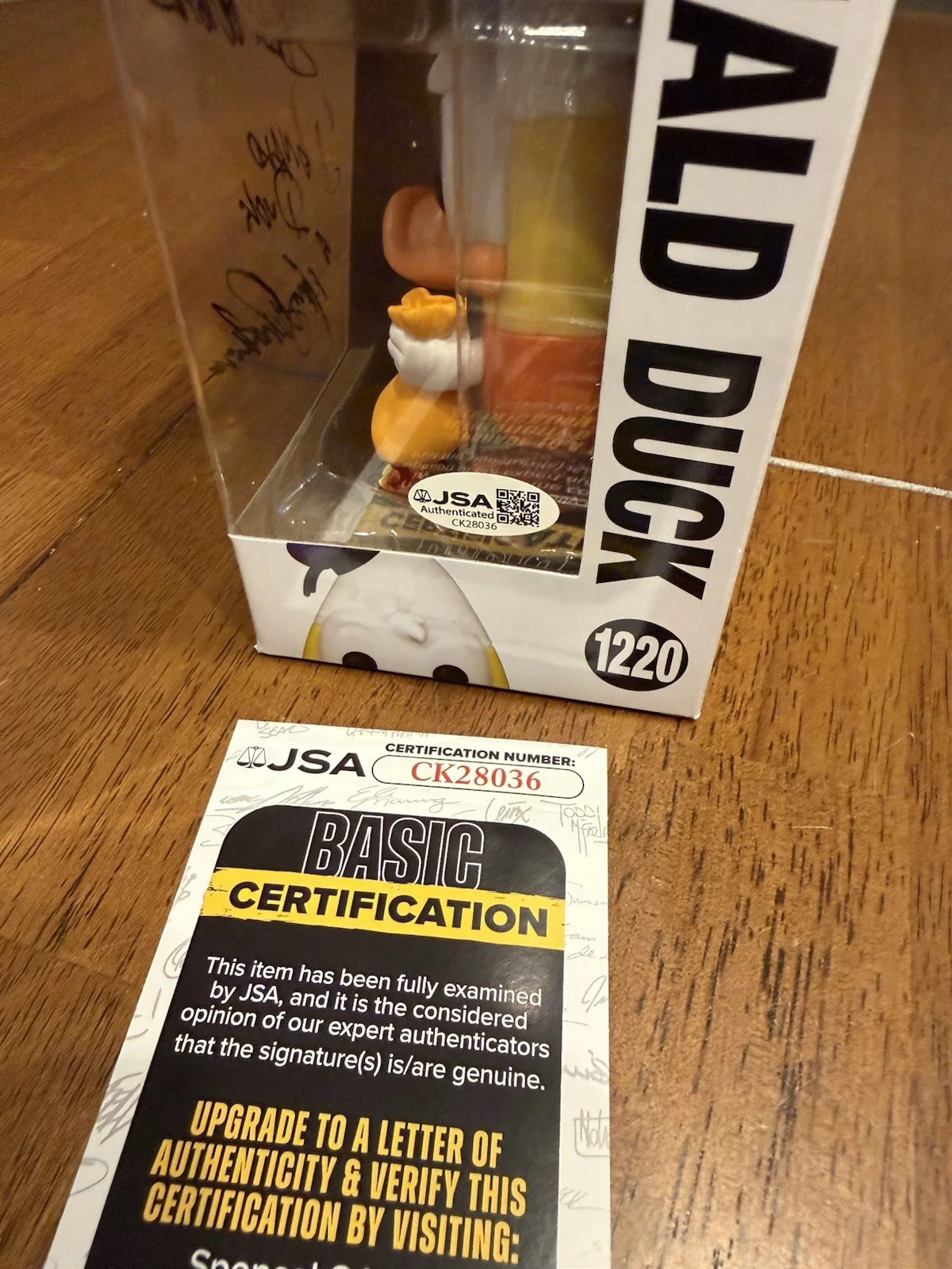 Tony Anselmo — Tony Anselmo Signed Disney Halloween 1220 Donald Duck Funko POP! JSA- CK28036, image 4