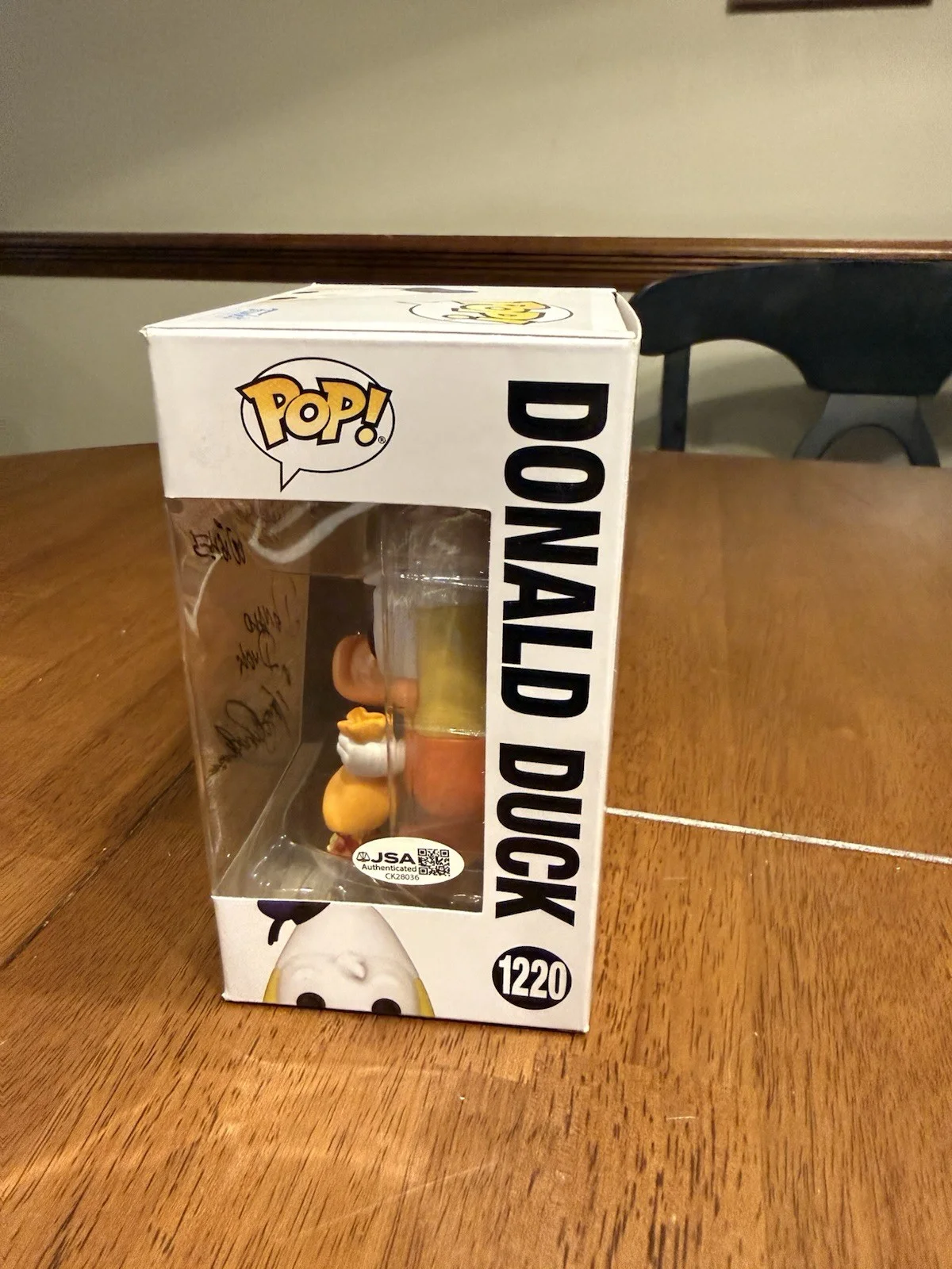 Tony Anselmo — Tony Anselmo Signed Disney Halloween 1220 Donald Duck Funko POP! JSA- CK28036, image 5