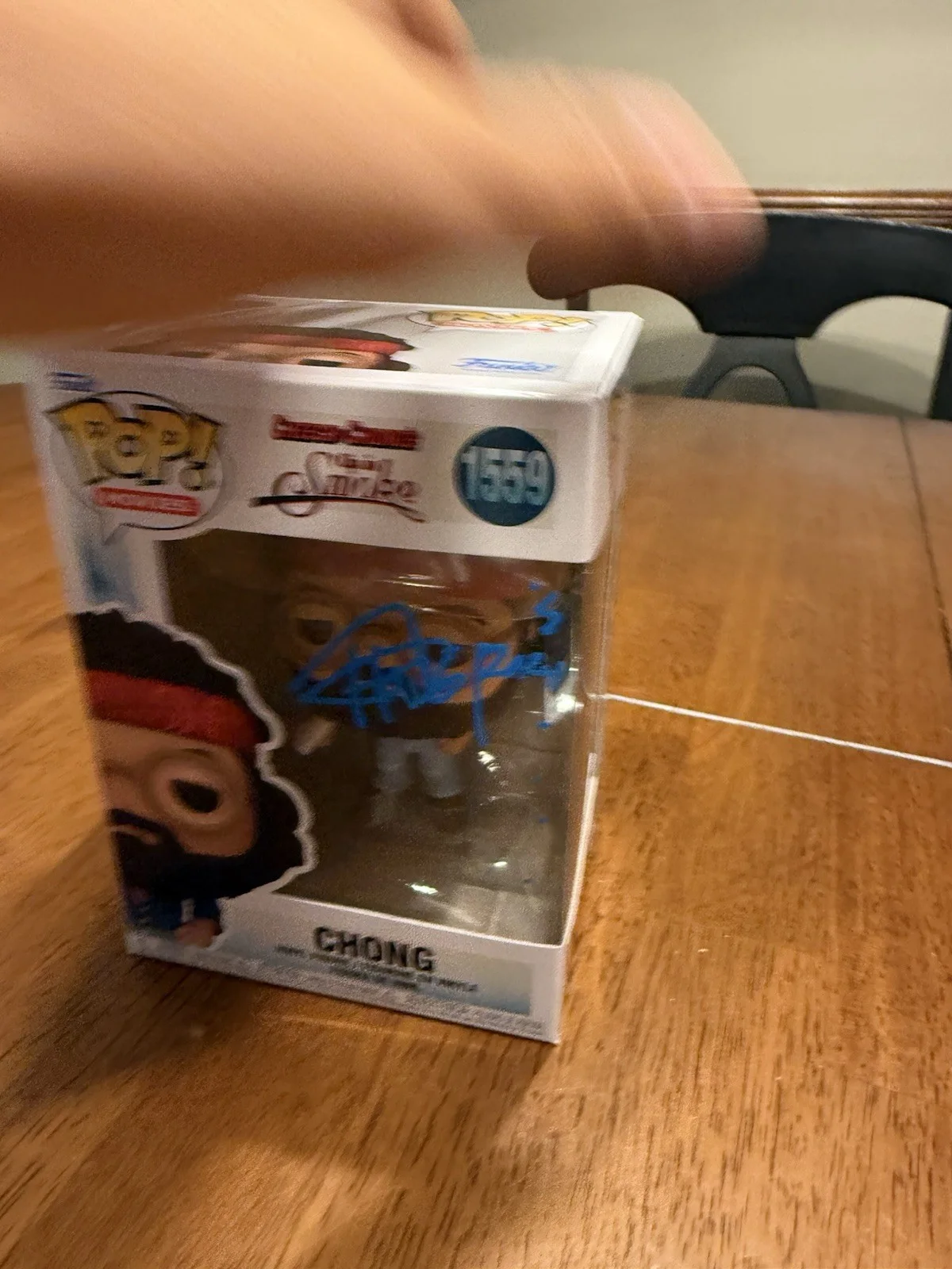 Tommy Chong — Tommy Chong Autographed Signed Funko Pop #1559 (Blue Auto) JSA, image 2