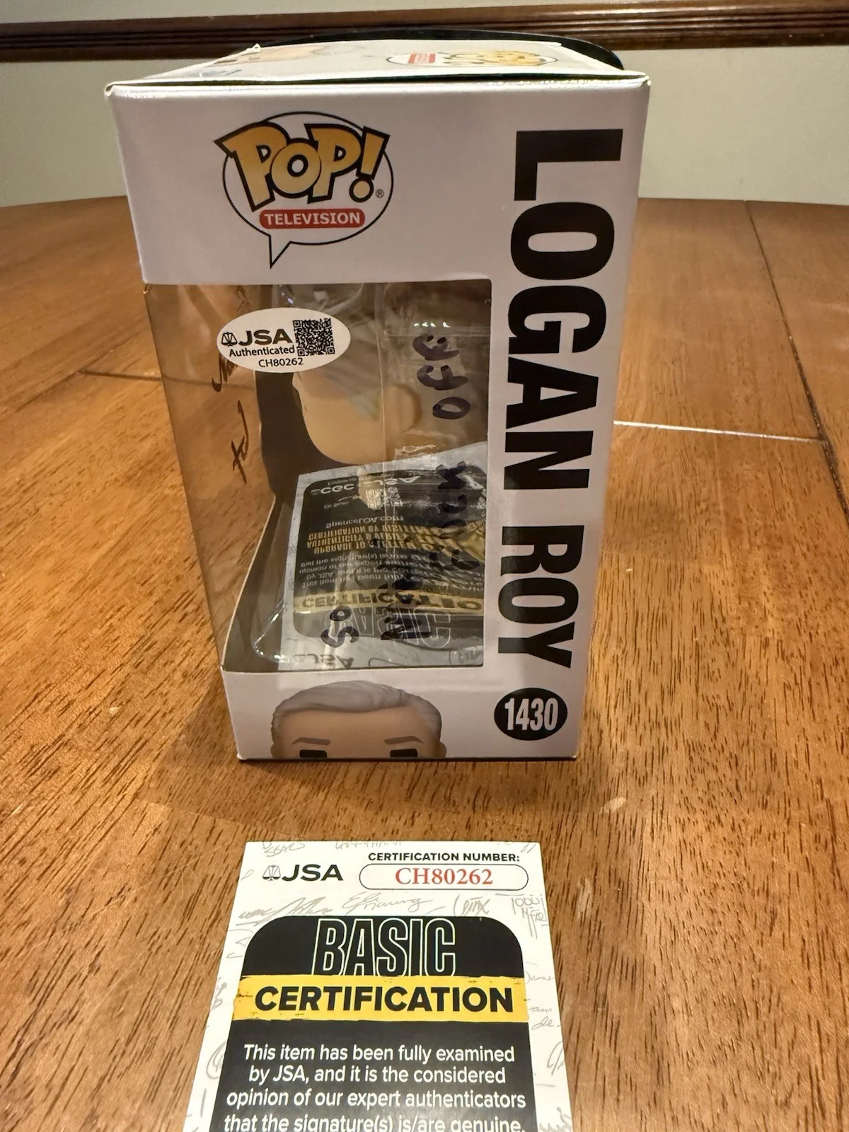 Brian Cox — Signed Funko Pop #1430 - Succession - Logan Roy - Brian Cox JSA, изображение 3