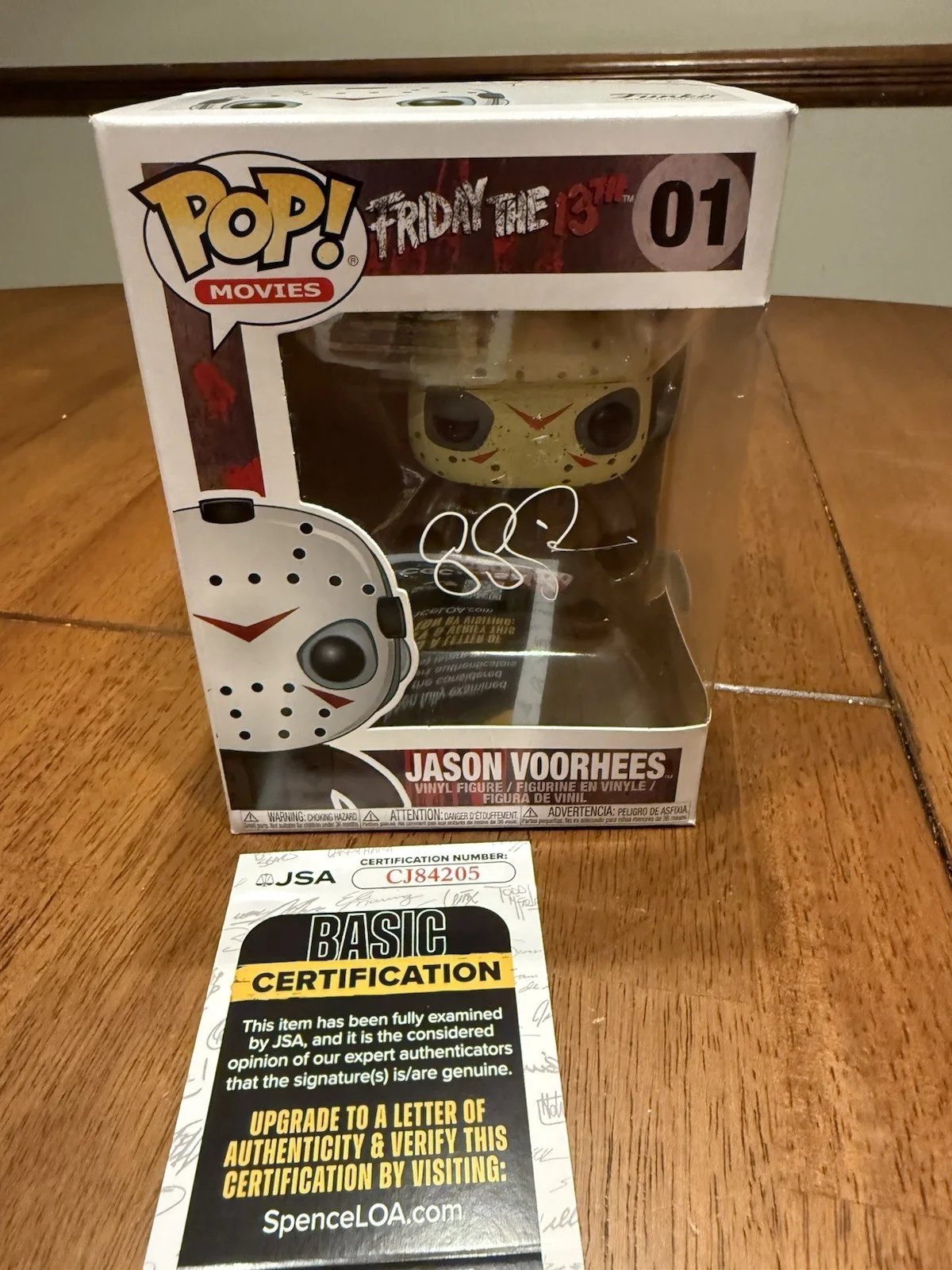 SEAN CUNNINGHAM — SEAN CUNNINGHAM HAND SIGNED AUTOGRAPH FRIDAY THE 13TH FUNKO POP JSA CJ84205, изображение 2