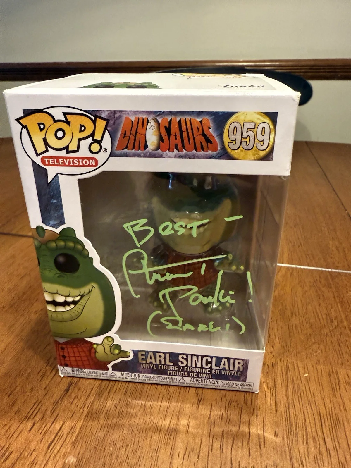 Stuart Pankin — Stuart Pankin Signed Dinosaurs Earl Sinclair Funko POP! Autograph JSA COA, image 3