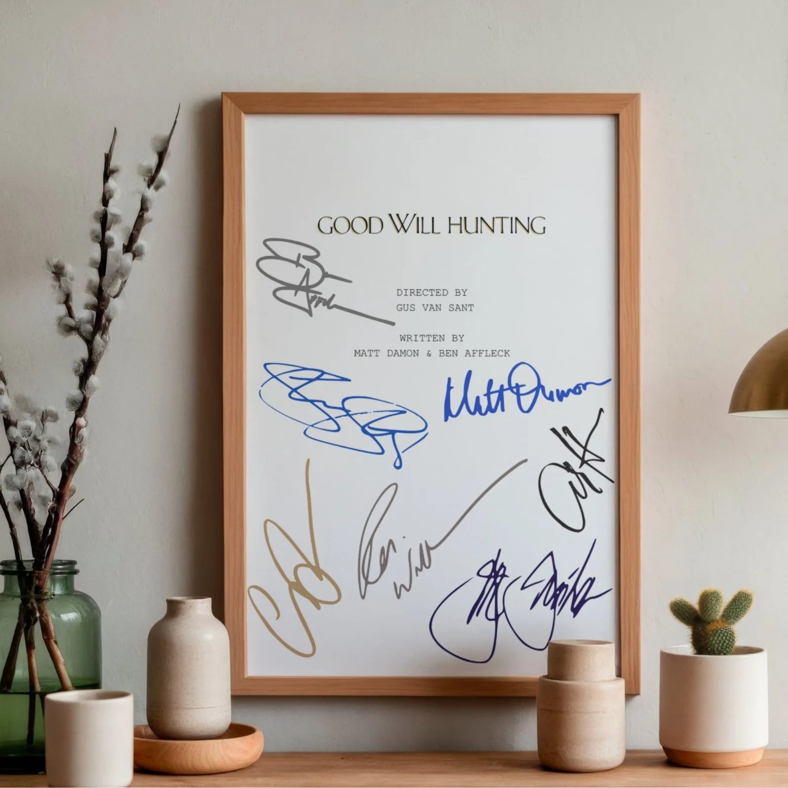 Good Will Hunting Inspired Poster A4 Pre-Printed Autograph Script Style Film Art, изображение 2