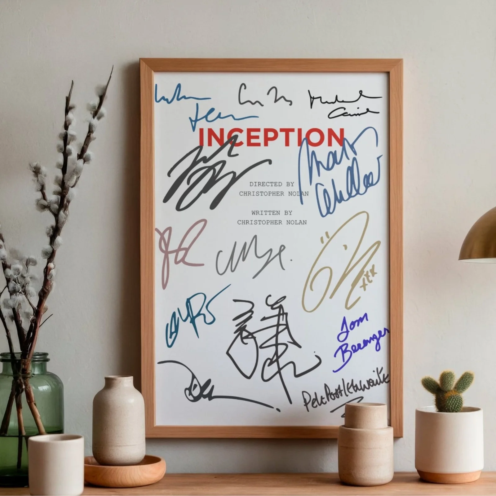 Inception Inspired Poster A4 Pre-Printed Autograph Script Style Wall Art Gift, image 2