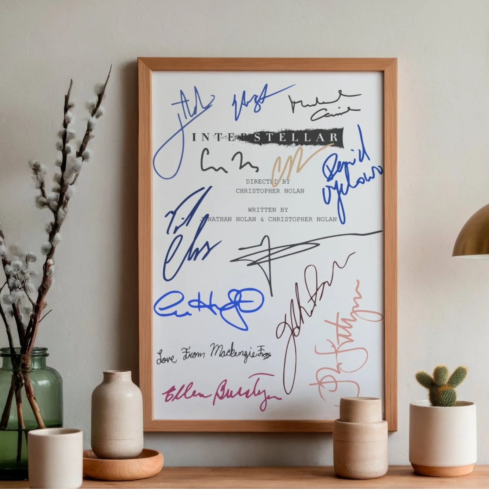 Interstellar Inspired Poster A4 Pre-Printed Autograph Script Style Sci-fi Gift, image 2