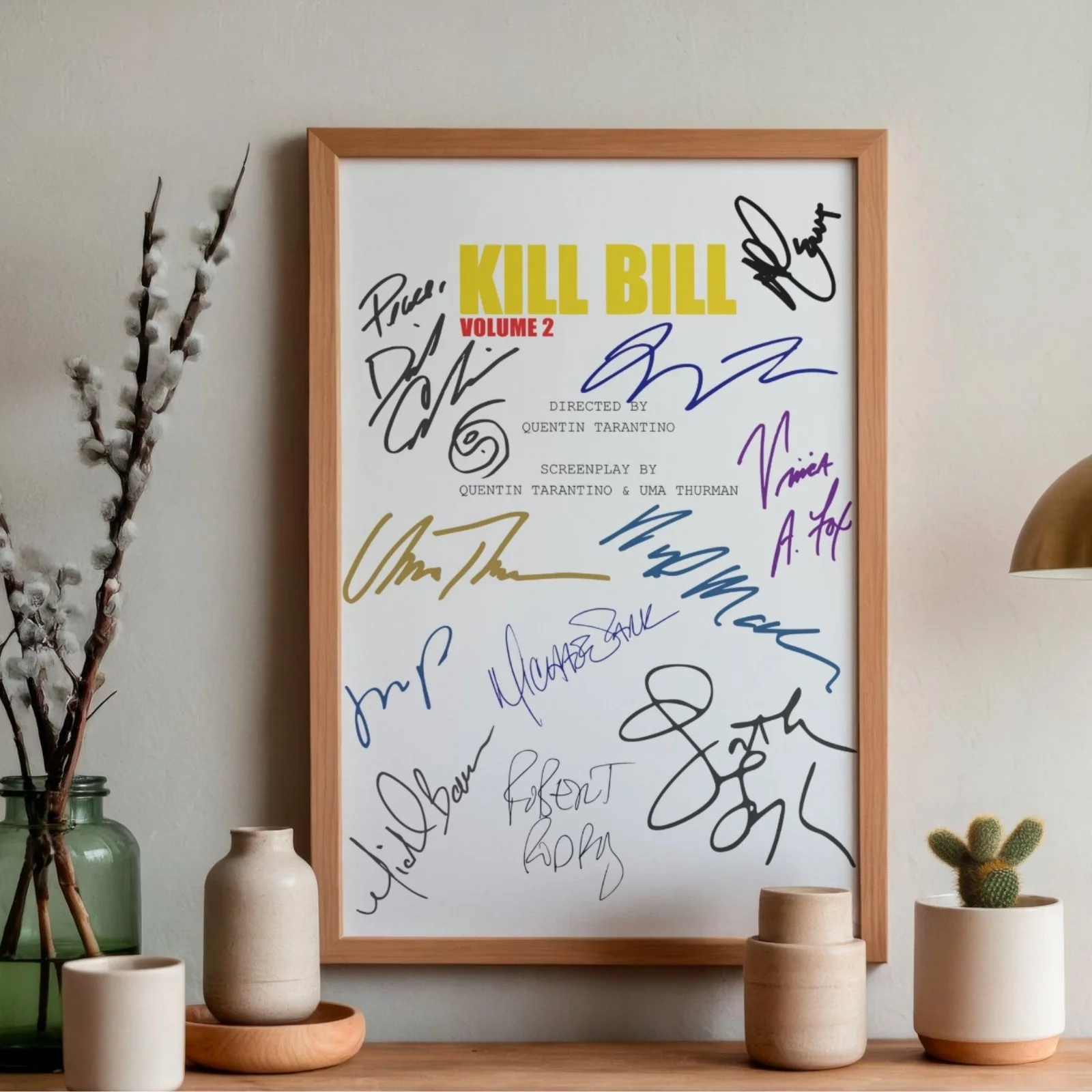 Kill Bill Volume 2 Inspired Poster A4 Pre-Printed Signature Script Style Gift, image 2