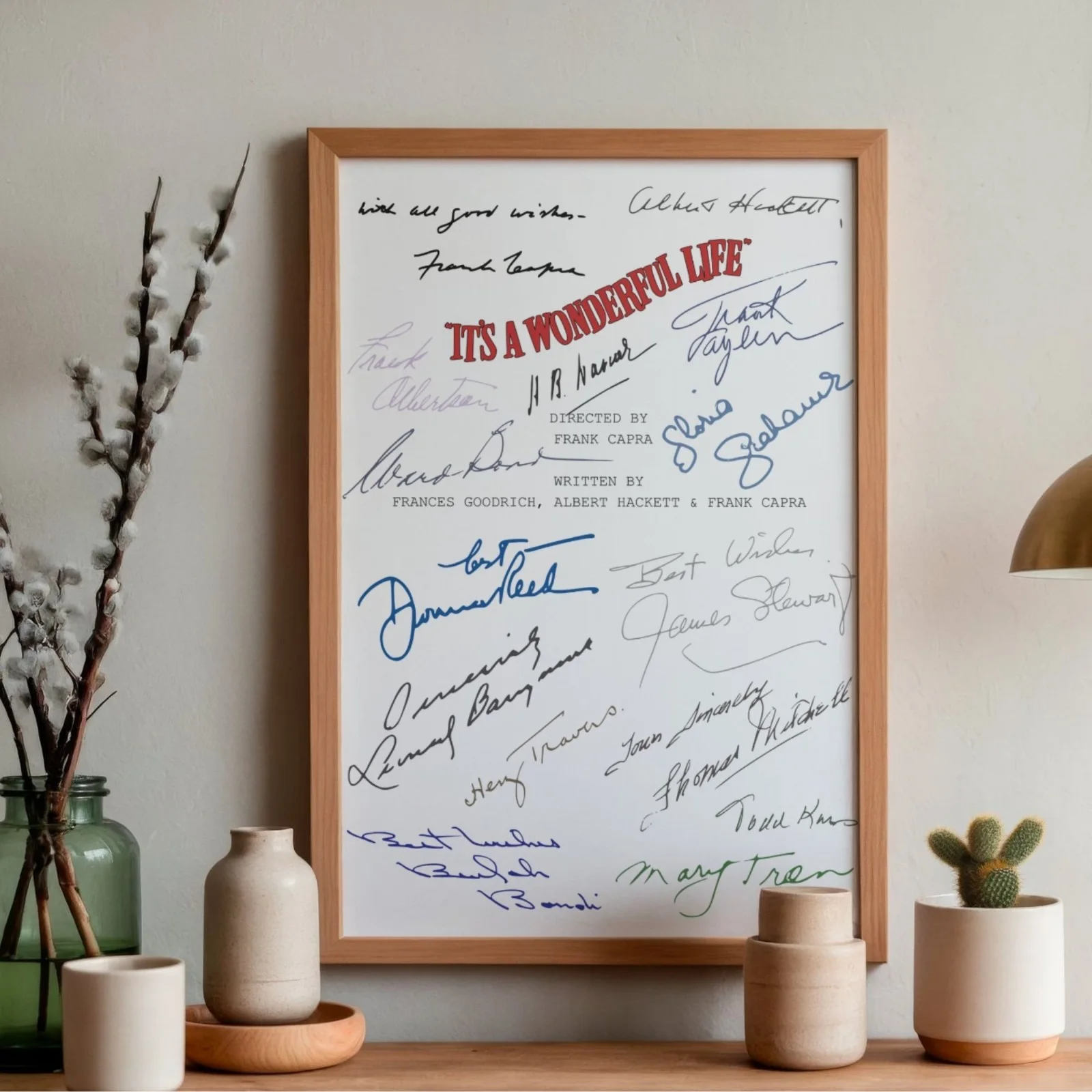 It's A Wonderful Life Inspired Poster A4 Pre-Printed Signature Script Style Gift, image 2