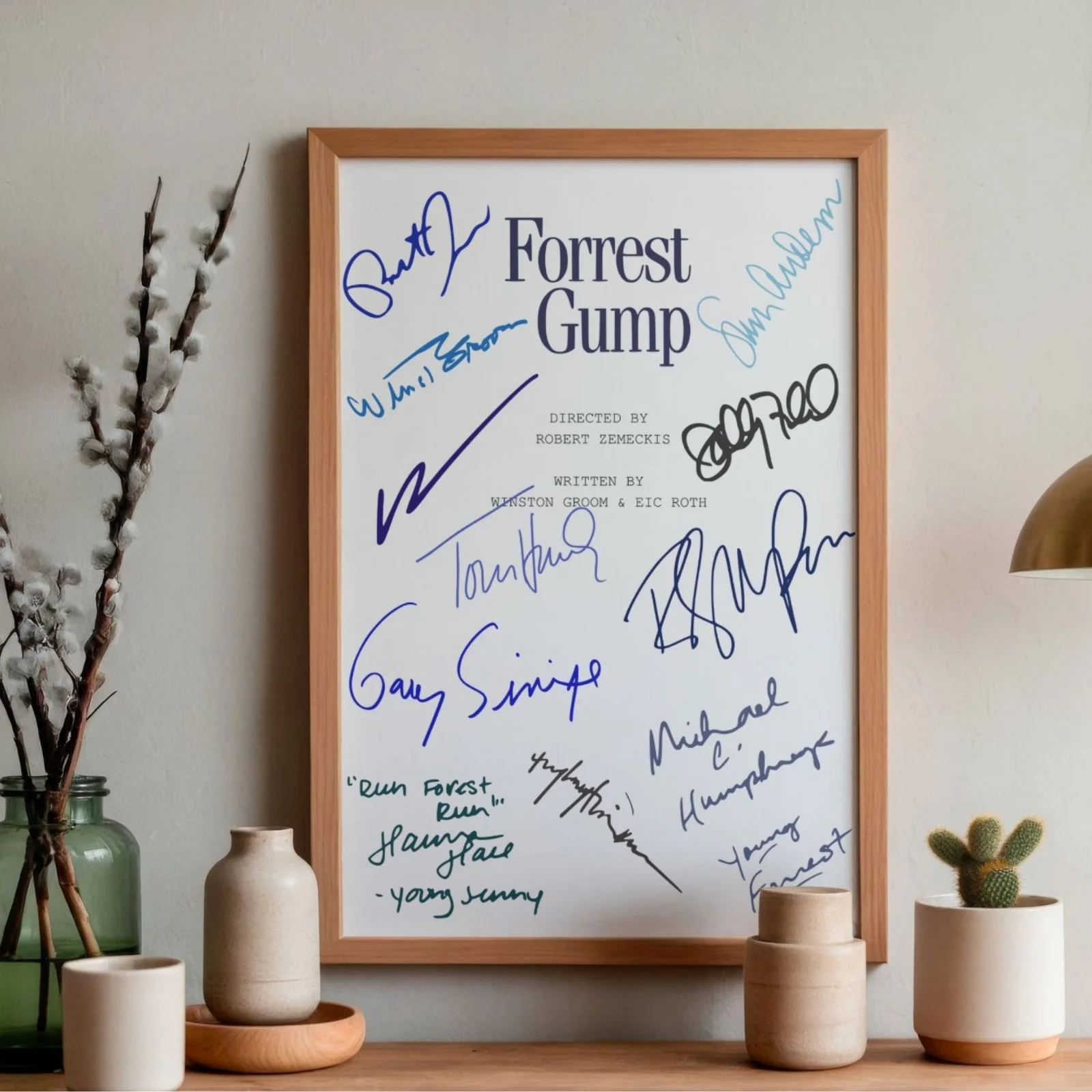 Forest Gump Inspired Poster A4 Pre-Printed Autograph Script Style Film Wall Art, image 2