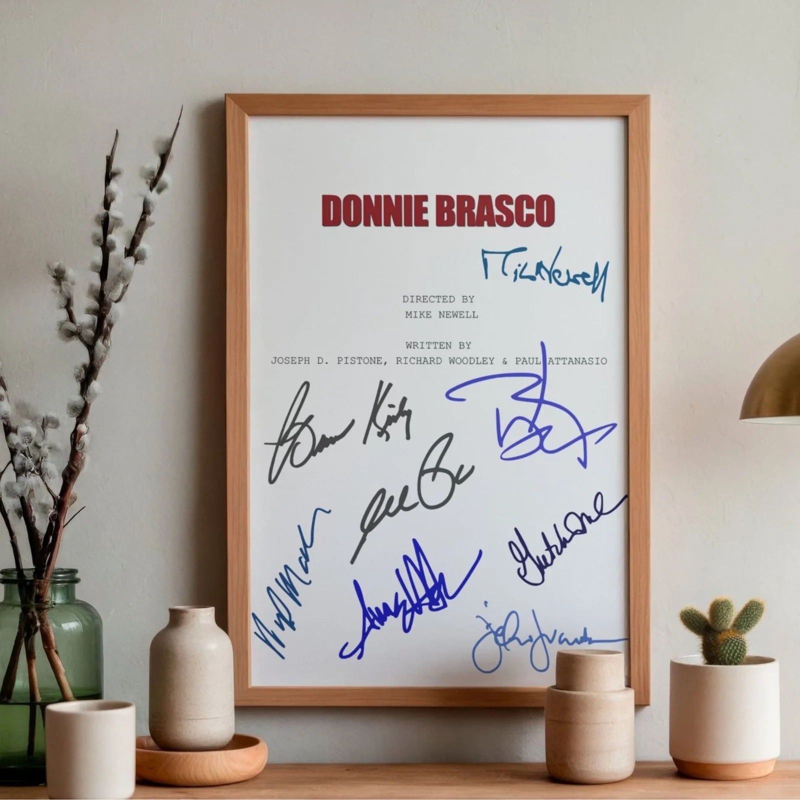 Donnie Brasco Inspired Poster A4 Pre-Printed Signature Script Style Film Gift, изображение 2