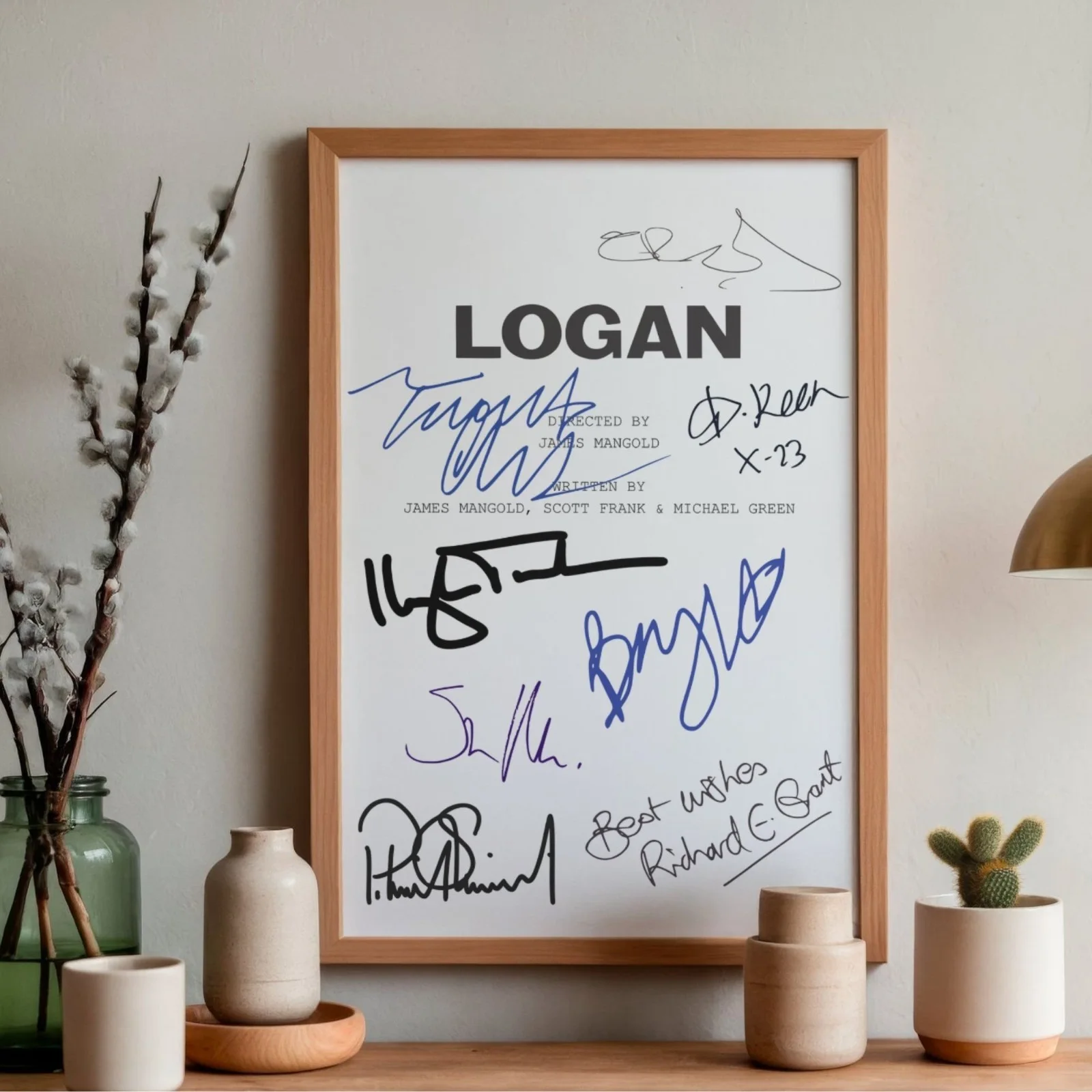 Logan Inspired Poster A4 Pre-Printed Signature Script Style Print Superhero Gift, image 2