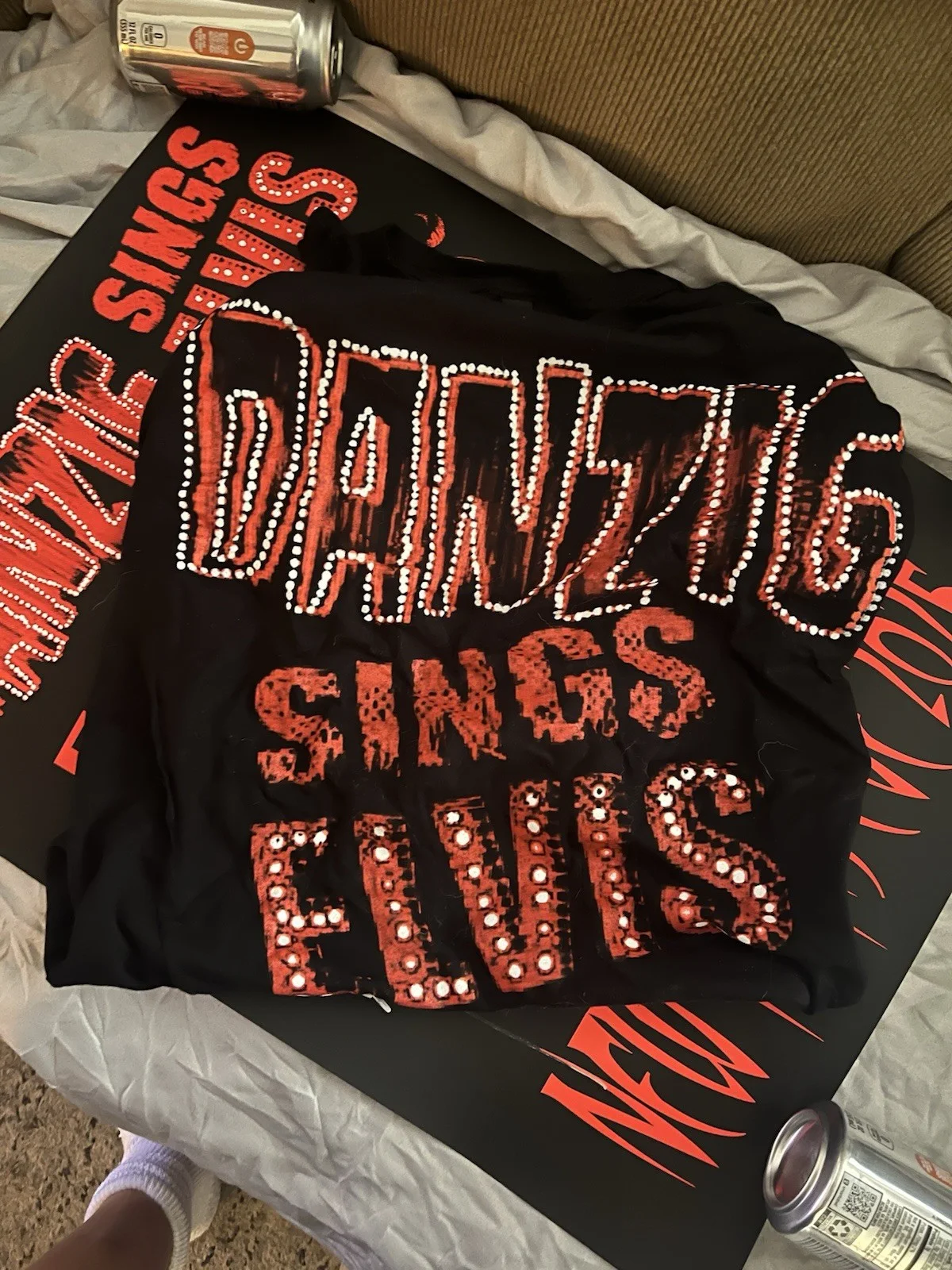 Danzig Sings Elvis Lot Signed Poster & Shirt Samhain Misfits Autograph #175/200, image 2