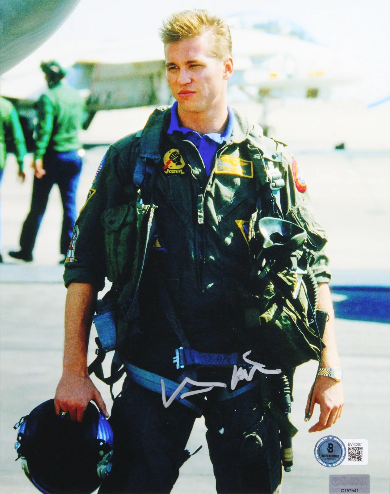 Val Kilmer — Val Kilmer Top Gun Authentic Signed 8x10 Framed Vertical Iceman Photo BAS, image 2