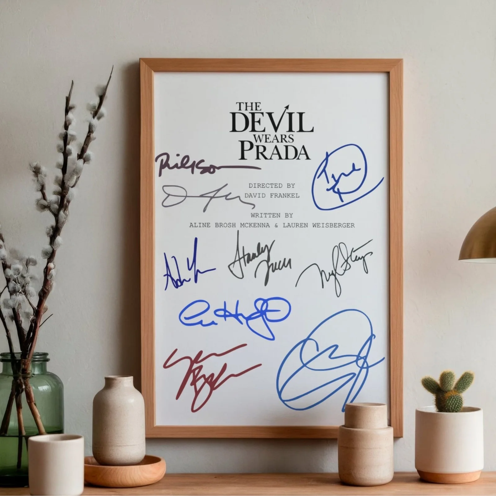 The Devil Wears Prada Inspired Poster A4 Pre-Printed Autograph Script Style Gift, изображение 2