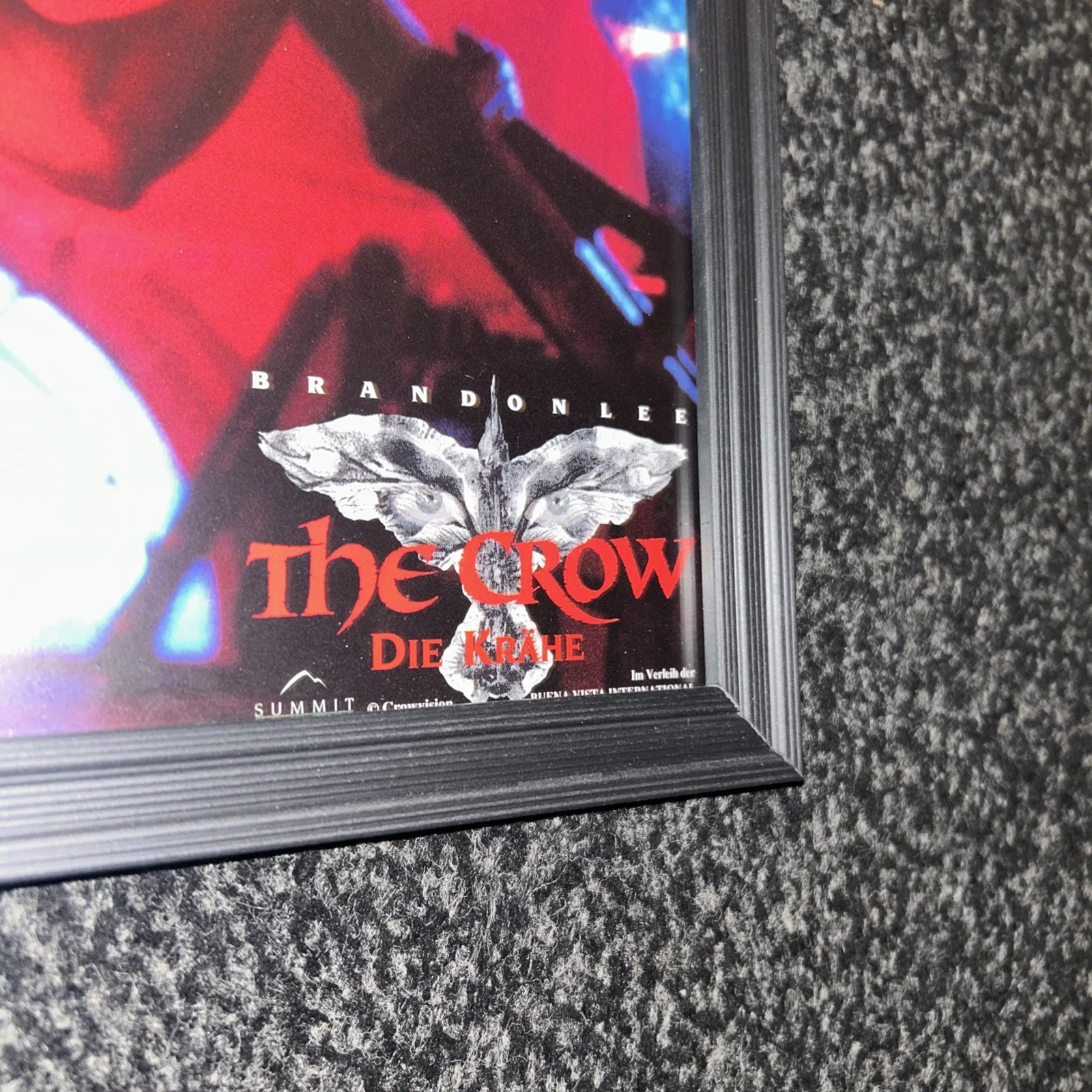 FRAMED “TIN TIN“ LAURENCE MASON THE CROW VINTAGE GERMAN LOBBY CARD 11x8, image 2