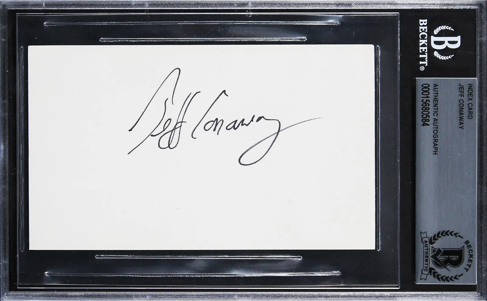 Jeff Conaway — Jeff Conaway Taxi Authentic Signed 3x5 Index Card Autographed BAS Slabbed 2, изображение 4