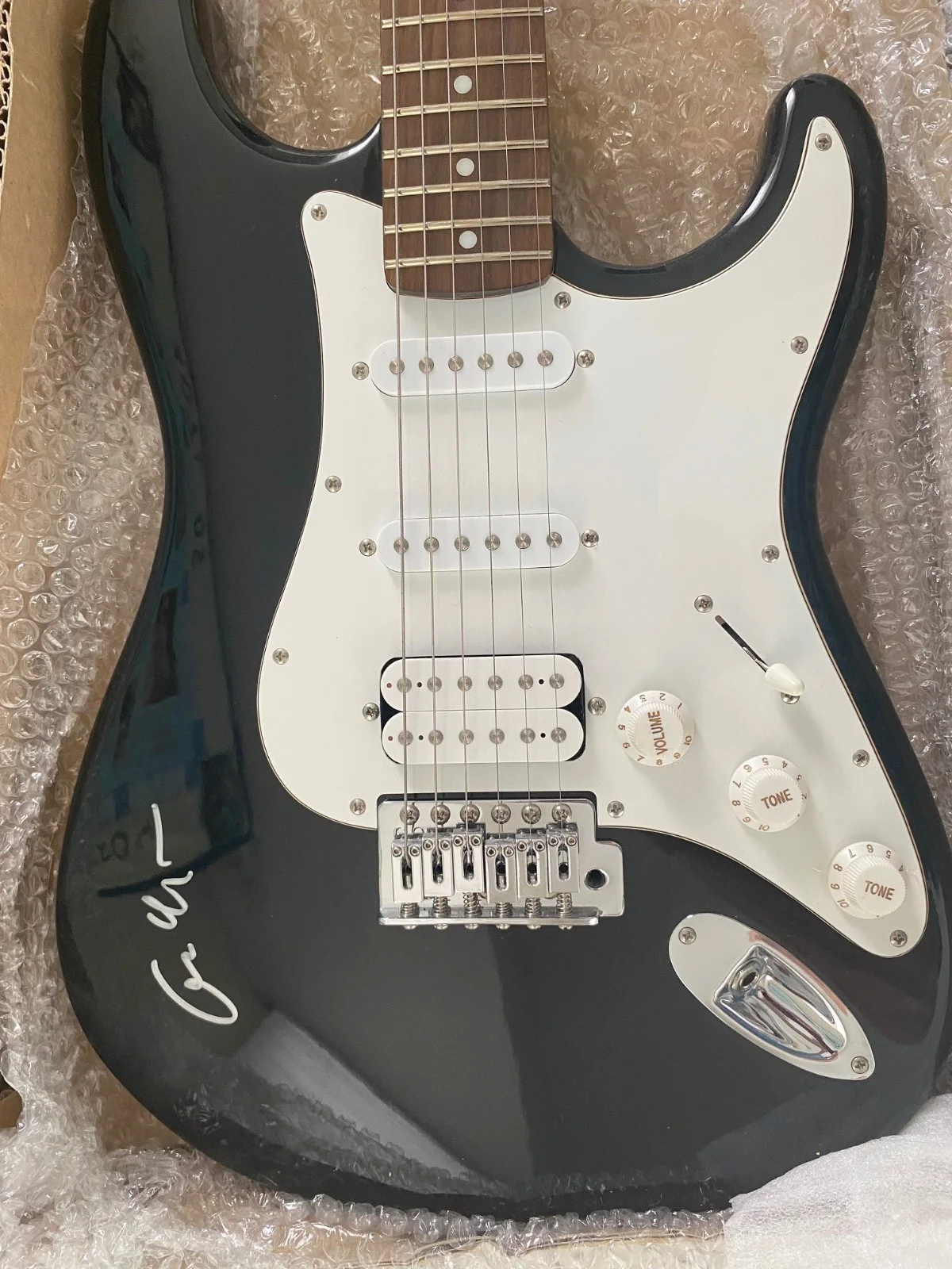 Eric Clapton autographed guitar with picture and COA, image 2