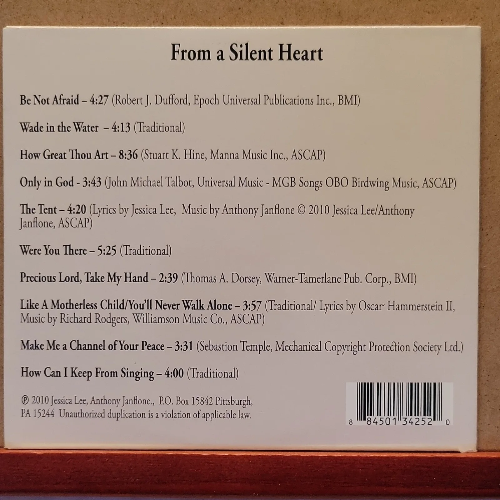 Signed CD From a Silent Heart Songs of Spirit & Surrender autographed, изображение 4