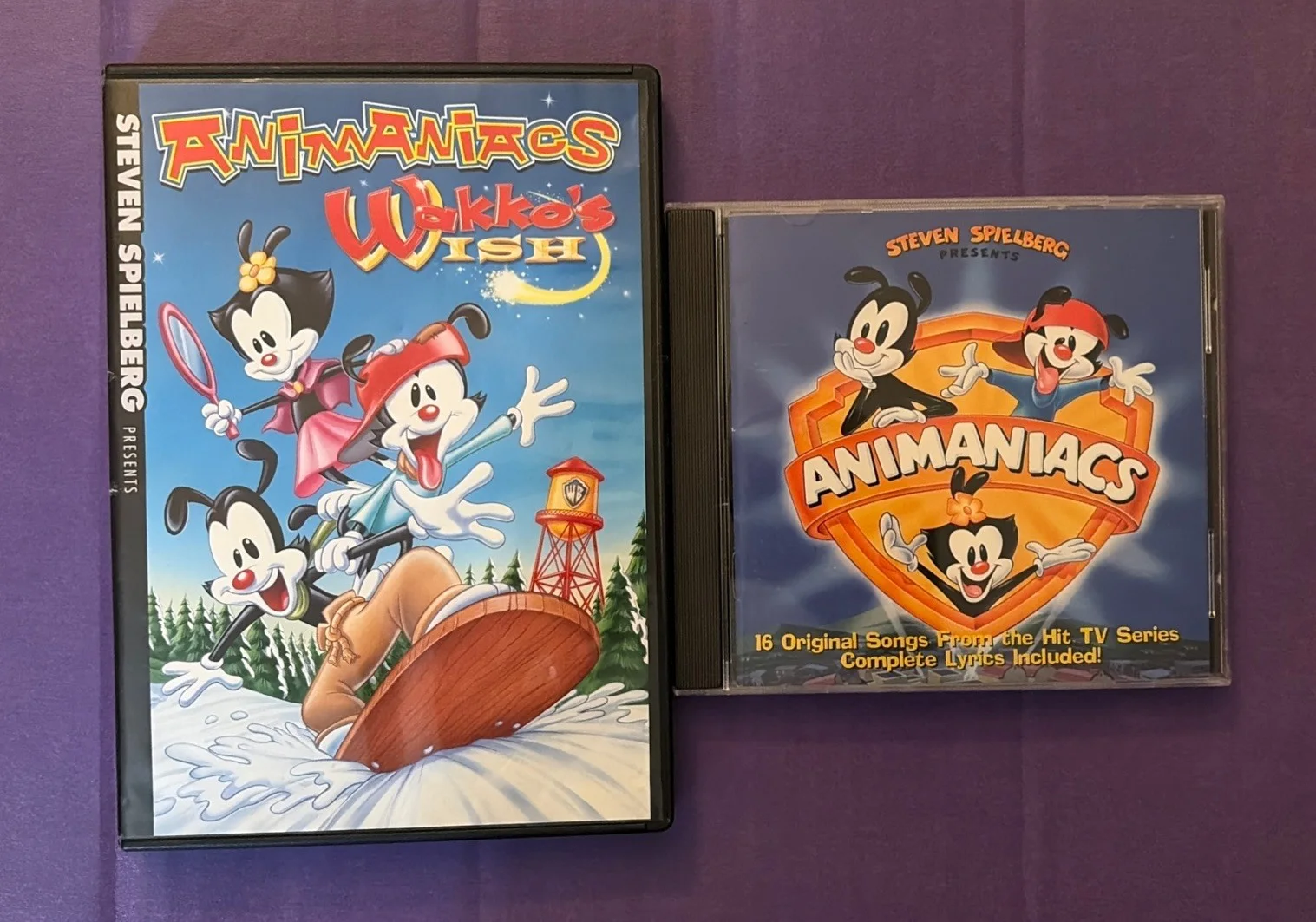 Rob Paulsen — Animaniacs Cast Autograph & Inscribed Rob Jess Tress Signed CD RARE Plus DVD