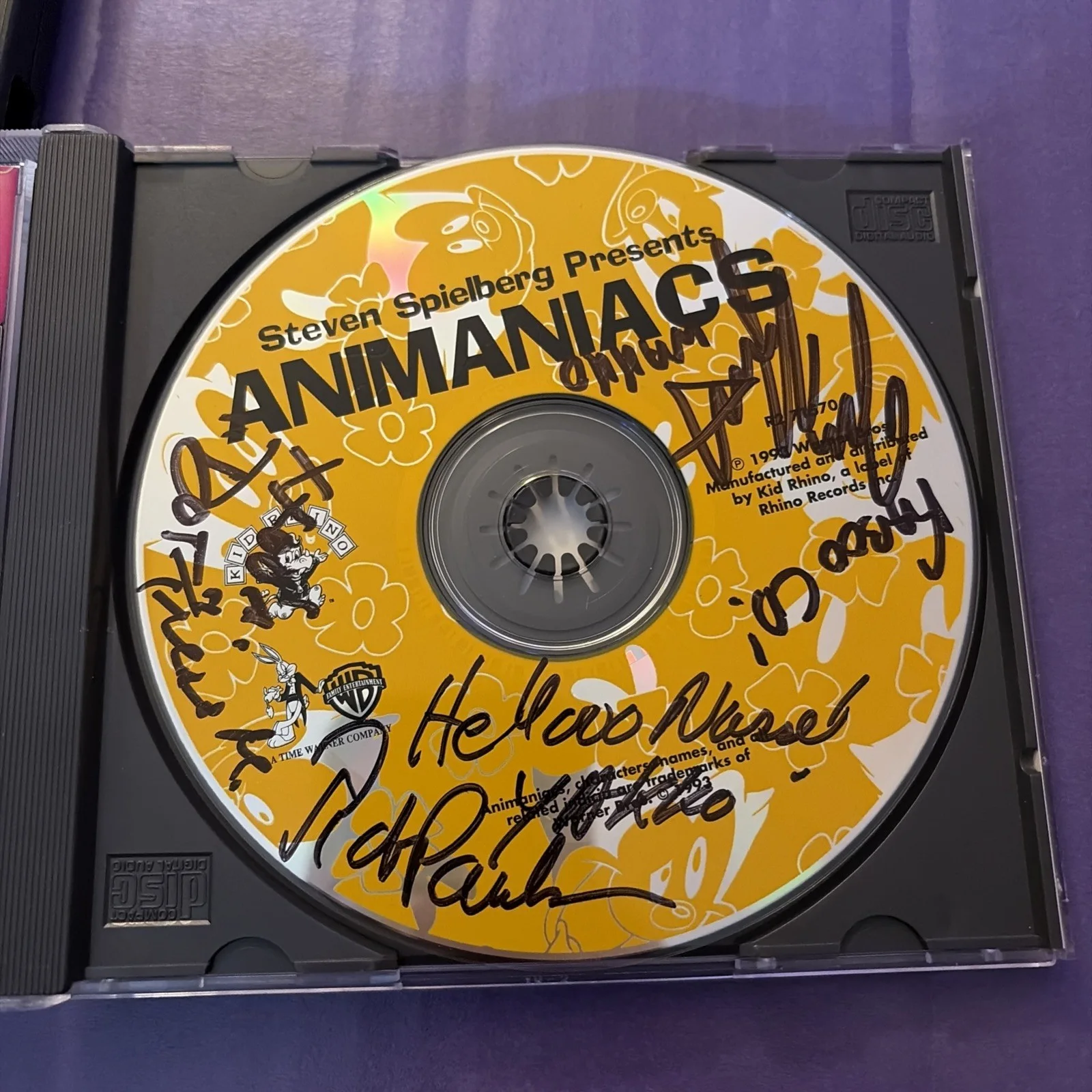 Rob Paulsen — Animaniacs Cast Autograph & Inscribed Rob Jess Tress Signed CD RARE Plus DVD, изображение 2