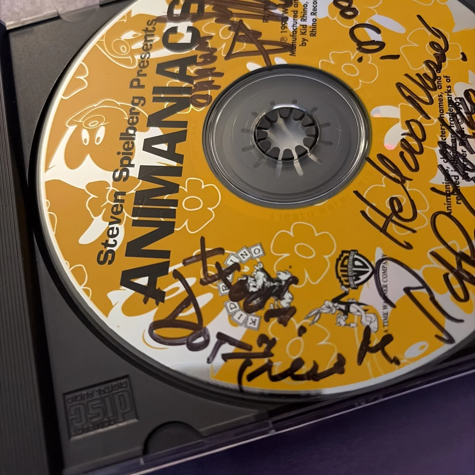 Rob Paulsen — Animaniacs Cast Autograph & Inscribed Rob Jess Tress Signed CD RARE Plus DVD, изображение 3