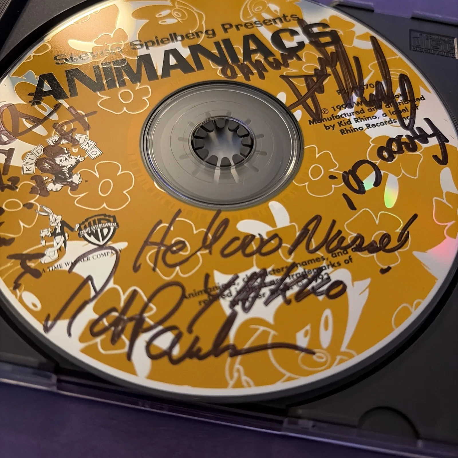 Rob Paulsen — Animaniacs Cast Autograph & Inscribed Rob Jess Tress Signed CD RARE Plus DVD, изображение 4
