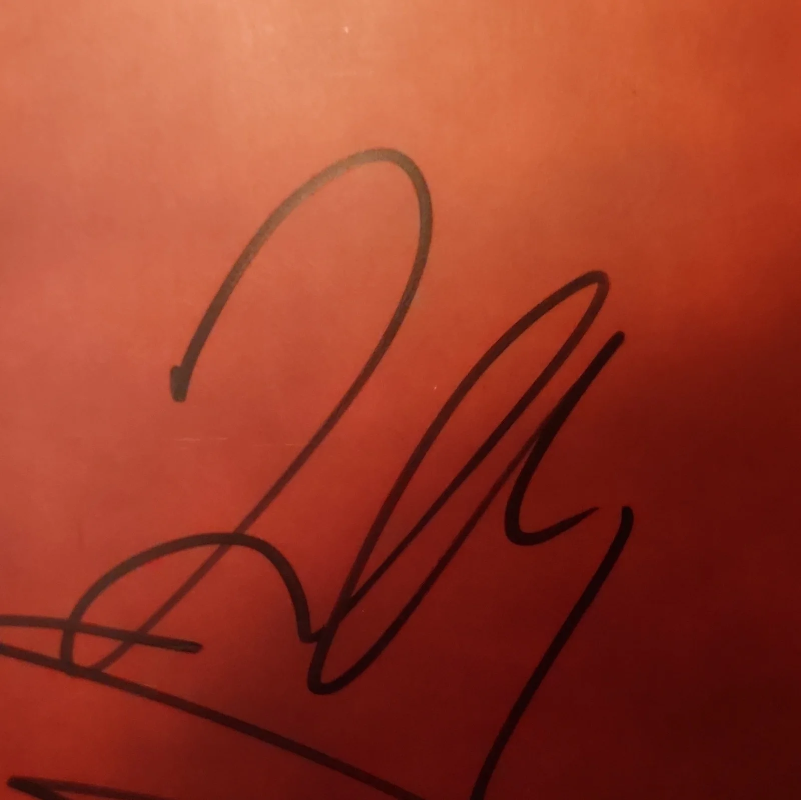 Autographed Acoustic Guitar Multiple Signatures Black Sunburst, image 3