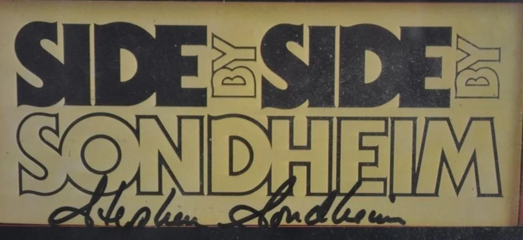 Autographed 1977 Original Cast Side by Side Steven Sondheim Broadway windowcard, image 3